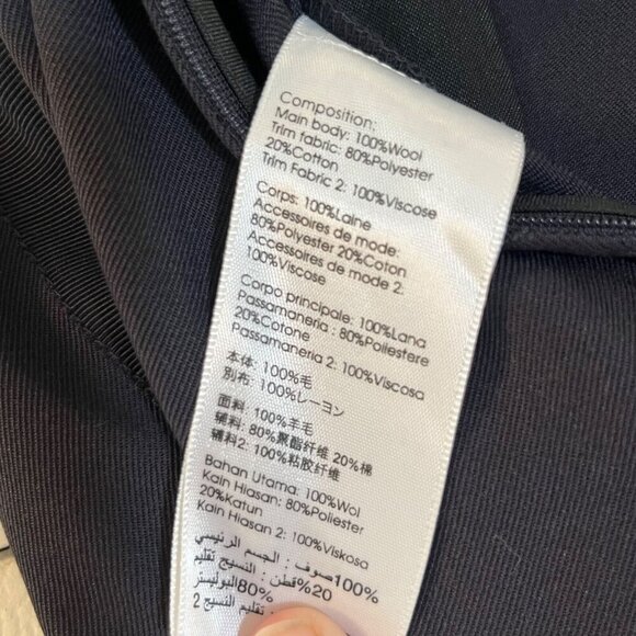 3.1 Phillip Lim‎ High Waist Crop Wool Black Trousers Tuxedo Stripe Back Zip 6 - Picture 7 of 10